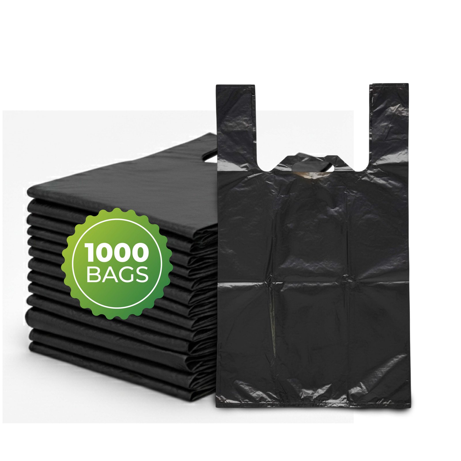 Small black t-shirt bag plain