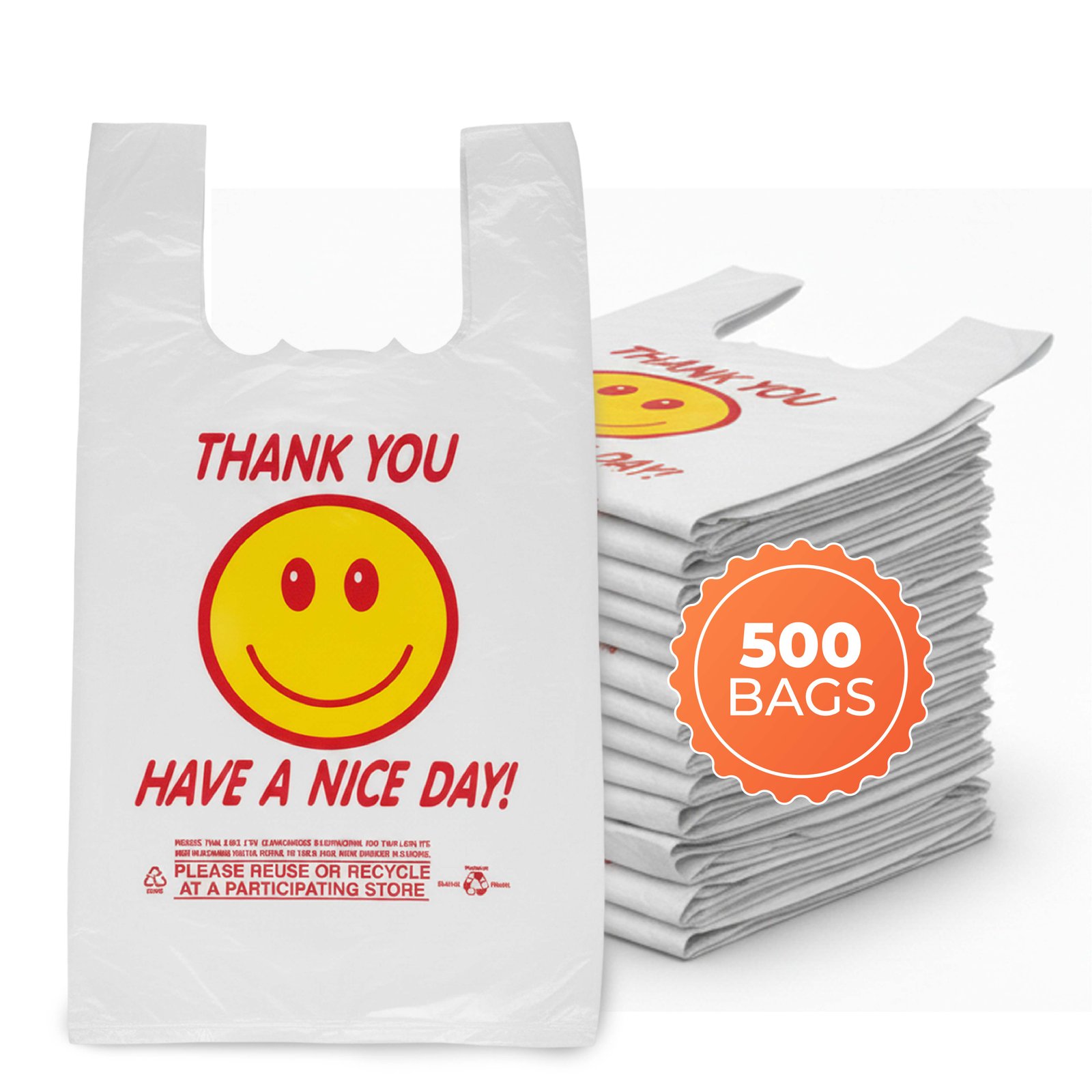 Medium white Thank you bags